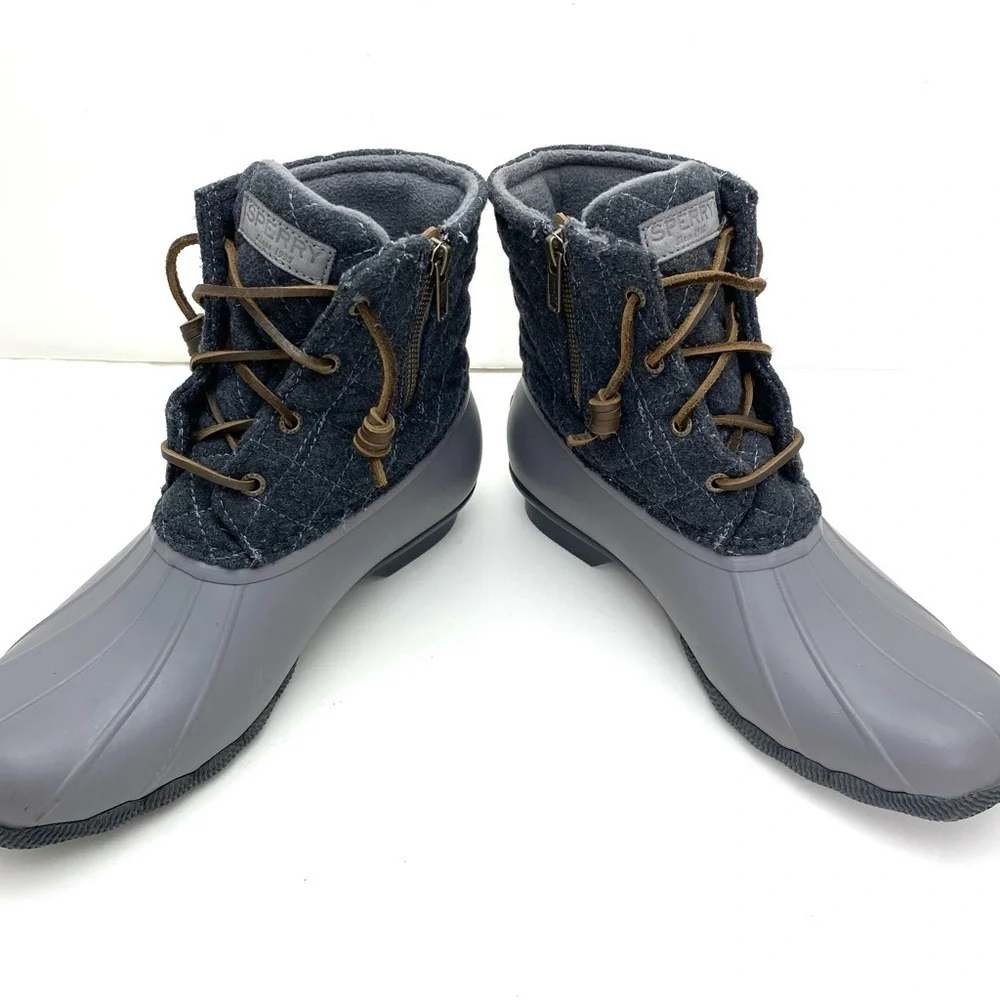 SPERRY Saltwater Wool Quarter Winter Ankle Duck Boot Gray Size 11 STS97562F